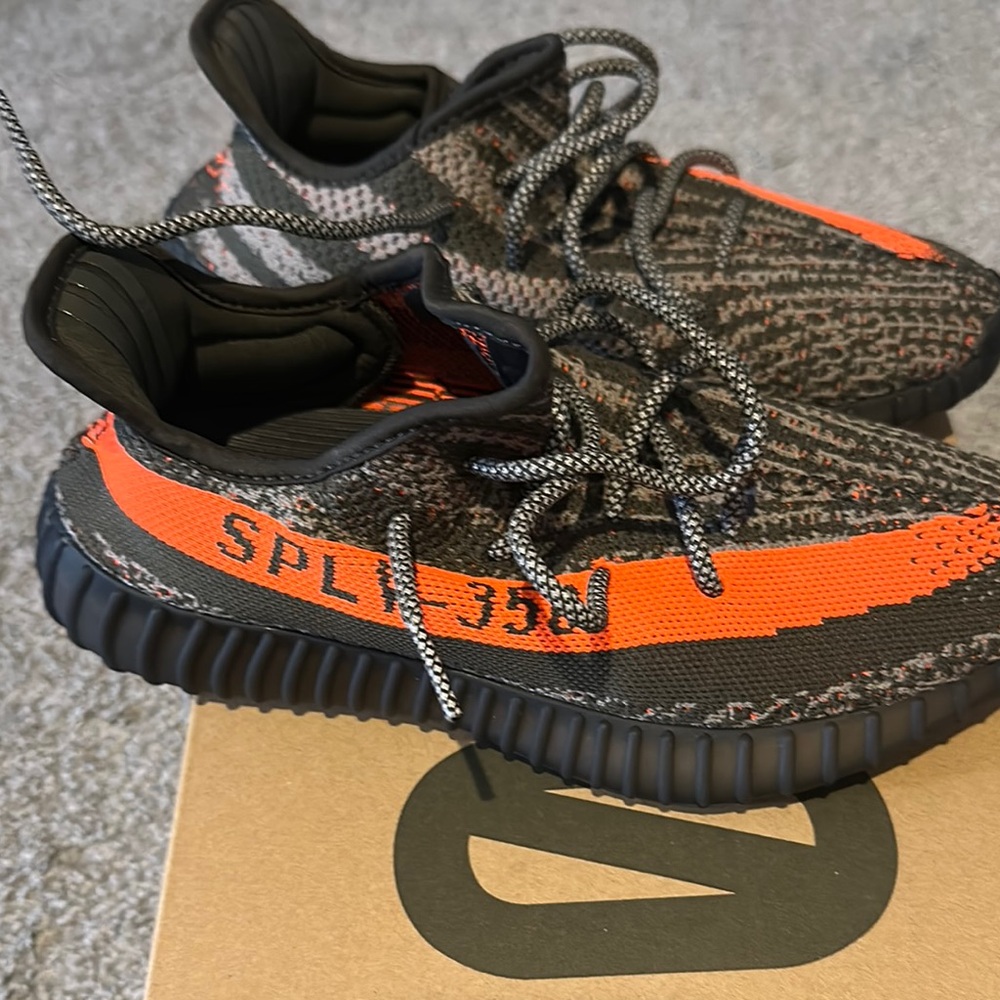Yeezy Black and Orange Sneakers - Never Worn
